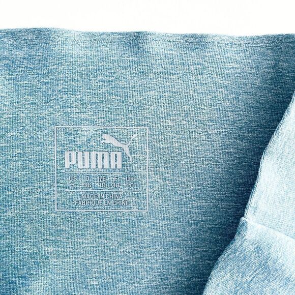 Puma Womens Leggings Cropped Power Shaped Stretch Waist Teal Heather S NWT - Picture 4 of 10